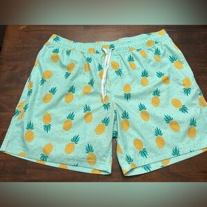 Resort Pineapple Design Bathing Suit / Swim Trunks Men's size XXL